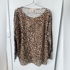 Michael Kors Leopard Print Women's long sleeve Top